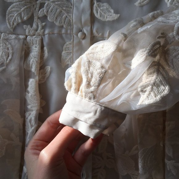 LAST CHANCE Anthropologie Clarence Lace Shirtdress 0, Like new - Picture 6 of 14